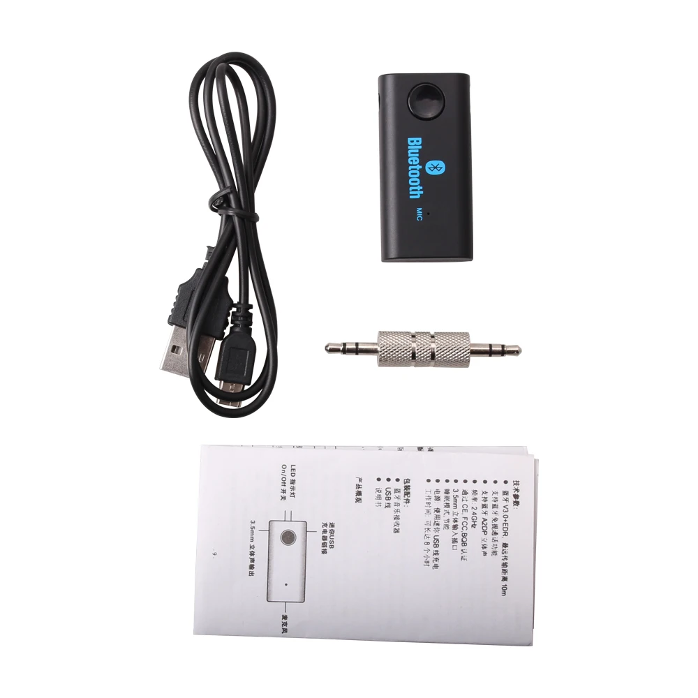Wireless 3.5mm Aux Bluetooth Car Receiver Adapter A2DP Handsfree Kit Music For Home bluetooth aux | Автомобили и мотоциклы