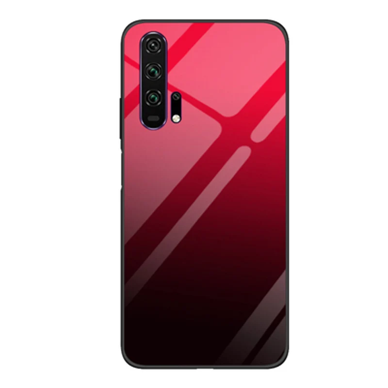 Для huawei Honor 20 pro Чехол 6,2" черный цвет Закаленное стекло чехол для телефона Honor 20pro корпус Honor20 pro градиентный стеклянный корпус