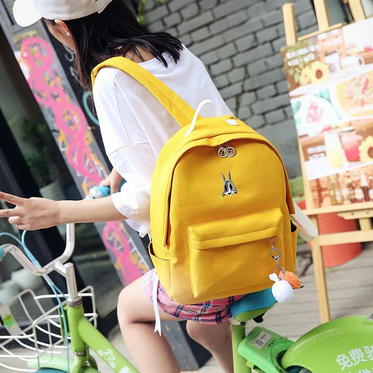 2018 новый корейский вариант холст backbag Harajuku вышивка кошка студенты сумка обувь для