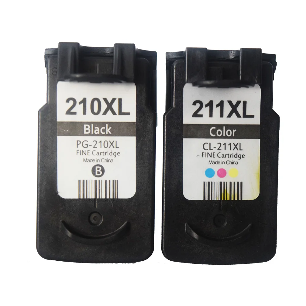 Совместимый с 2pk чернильным картриджем для Canon PG 210XL CL 211XL PIXMA IP2702 IP2700 MP230 MP240 MP250 MP270 (1