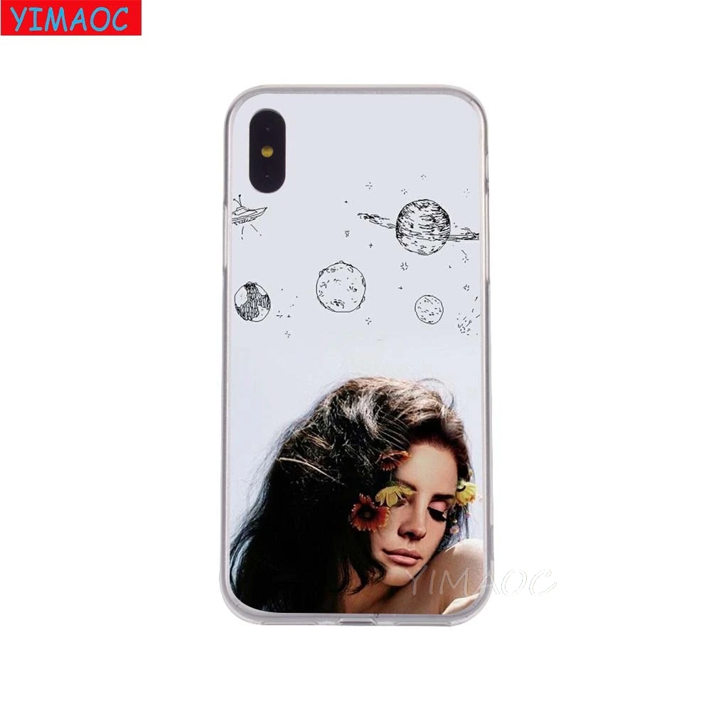 Мягкий чехол YIMAOC Lana Дель Рей интересного дизайна из ТПУ для iPhone 8 7 6 6S Plus 5 SE X XR XS 11 Pro