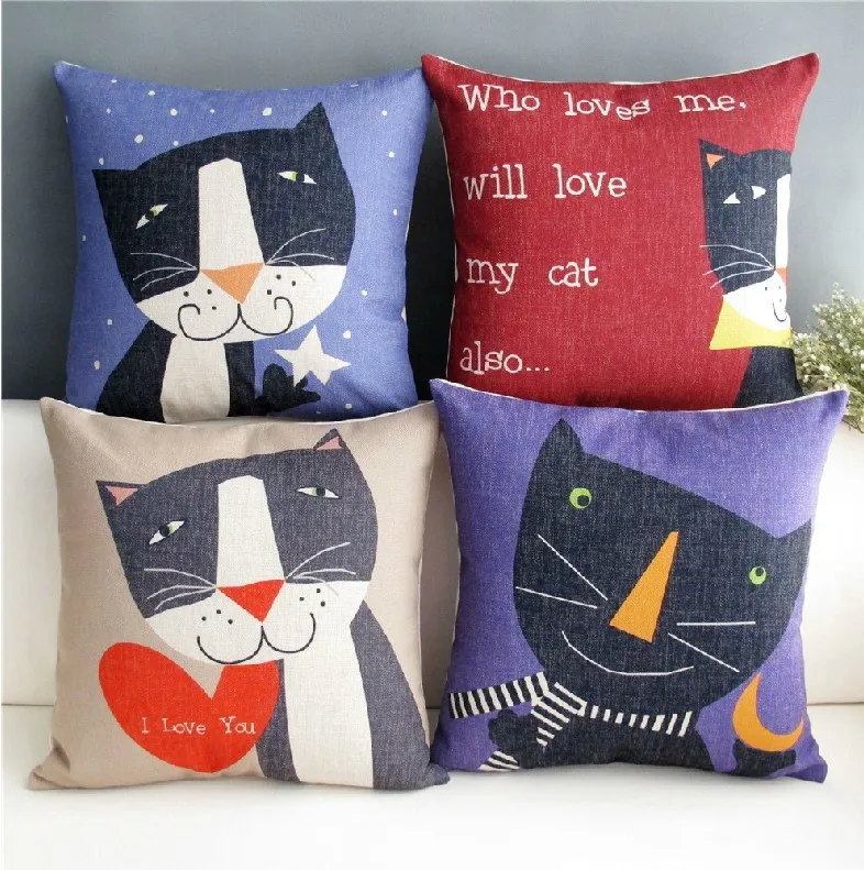 Американский пасторальный милый Кот Семья Mr Лежанка для котиков мультфильм