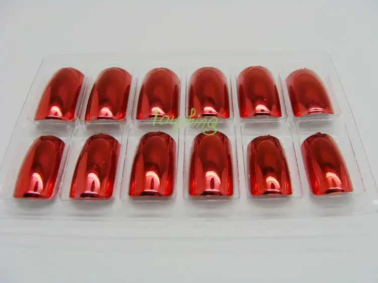 Новинка 2014, бесплатная доставка, оптовая продажа, 70 штук, накладные французские ногти металлического цвета, #03