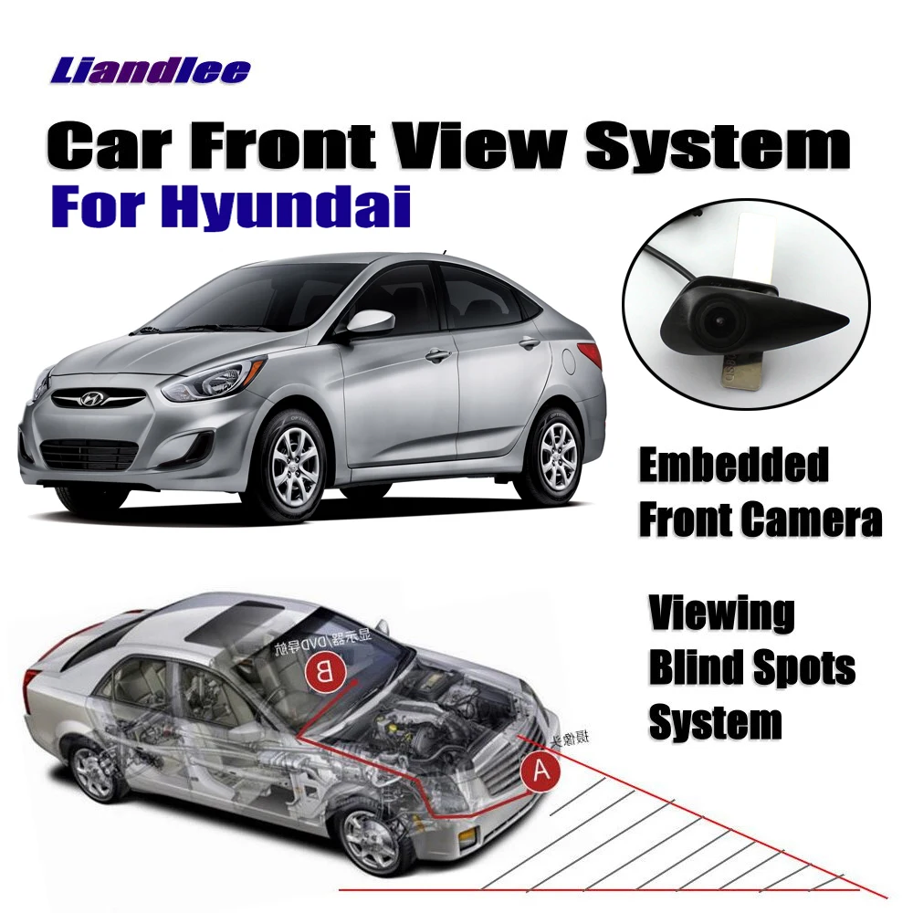 Liandlee для Hyundai Accent Tucson Elantra авто вид спереди Логотип Встроенная камера (не обратная