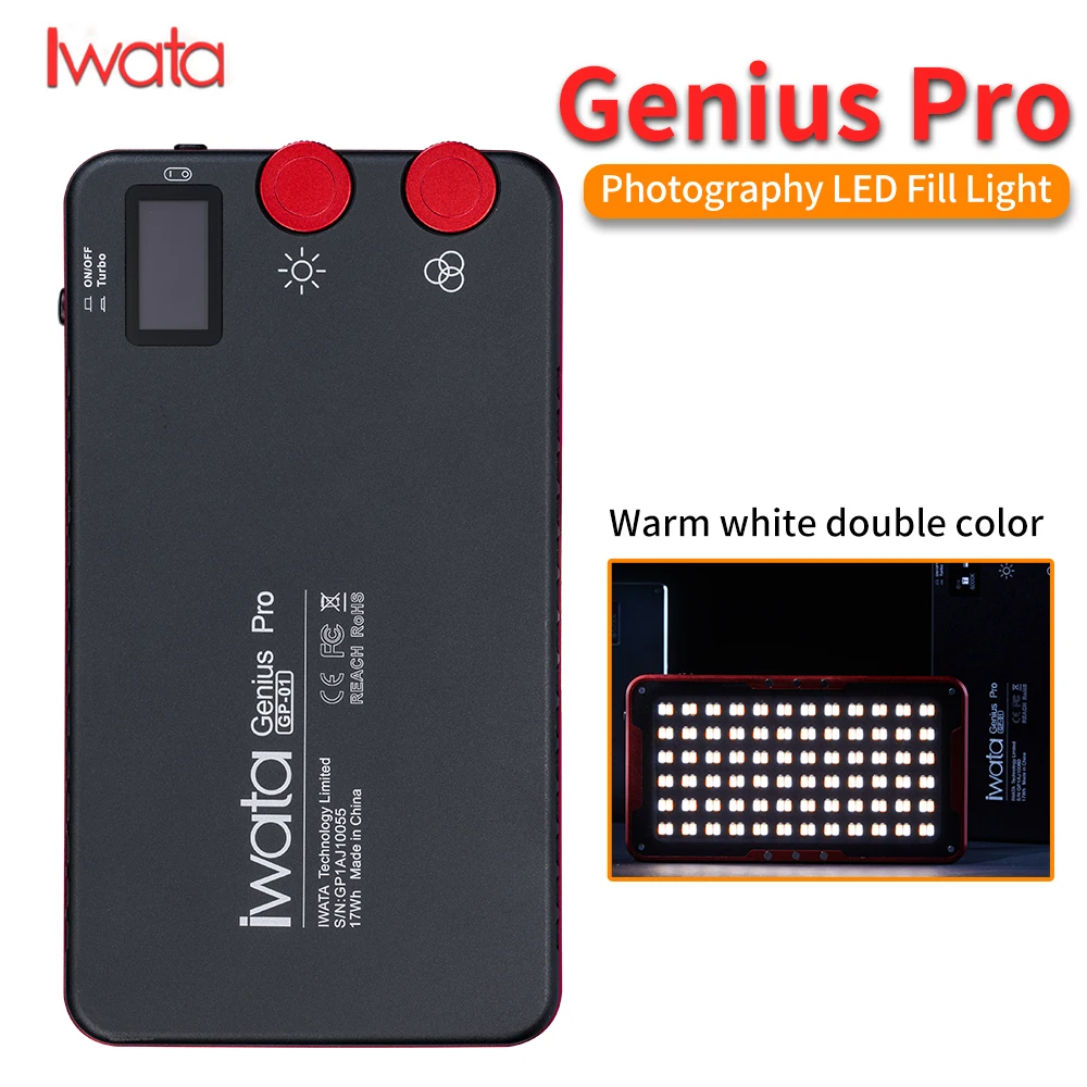 Светильник для селфи Iwata Genius Pro 24 Вт 2600 6000 К|Фотографическое освещение| |