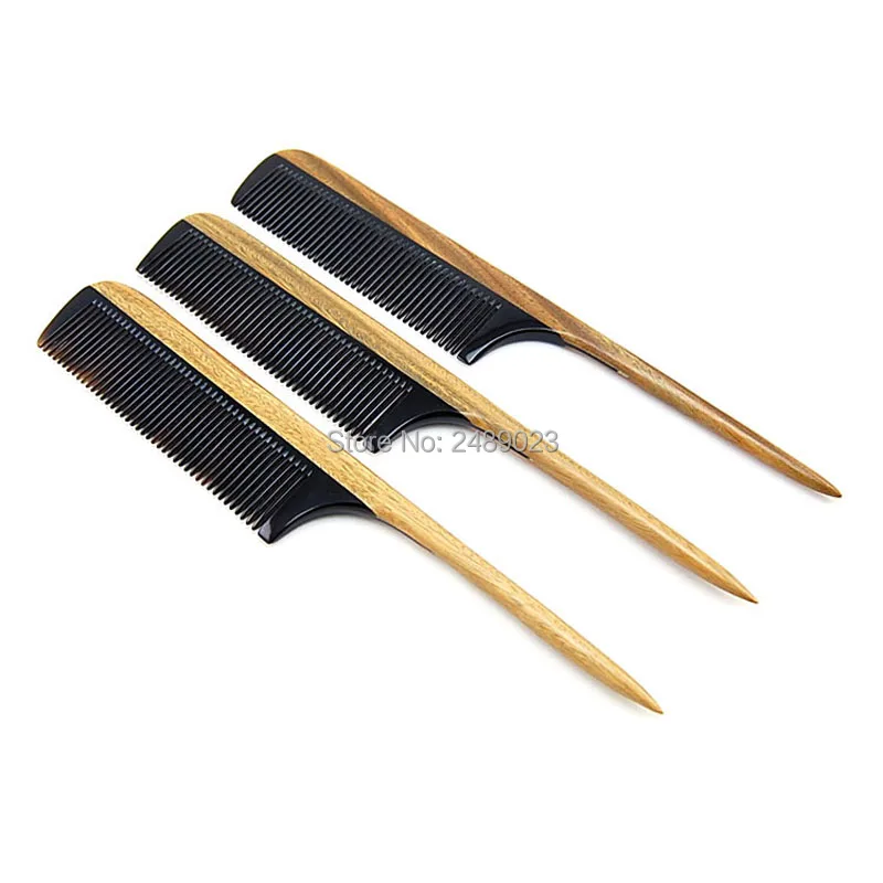 1 шт. естественного здоровья зеленый сандаловое дерево расческа для волос анти