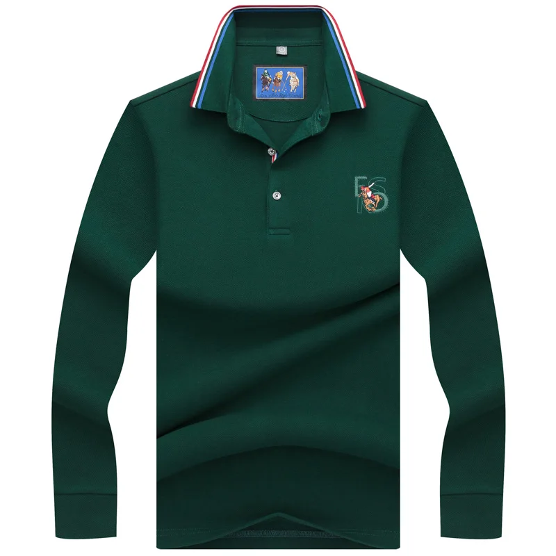 Топы высокого качества Solide couleur Hommes Polo 3D Broderie повседневные футболки поло hiver hommes