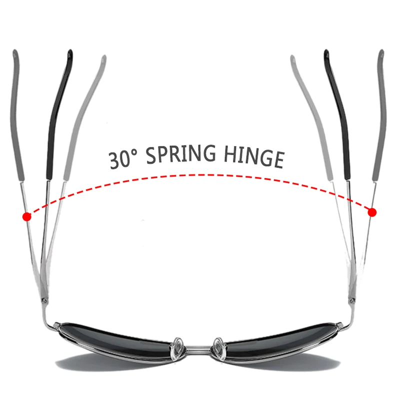 Солнцезащитные очки Мужские поляризационные в металлической оправе с пружинной