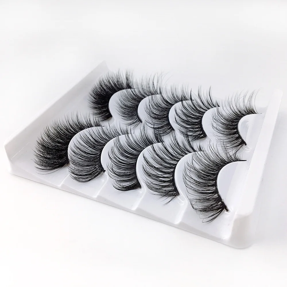 5 пар 3D накладные ресницы из норки натуральные густые длинные для макияжа