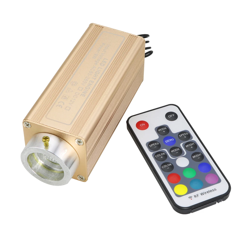 9W RGB LED волоконно оптический драйвер двигателя с 18key RF пульт дистанционного