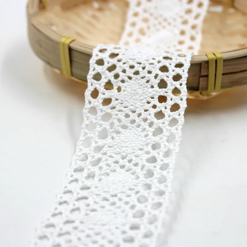 Полые кружева 5 ярдов цветочные для одежды постельное белье скатерть занавеска