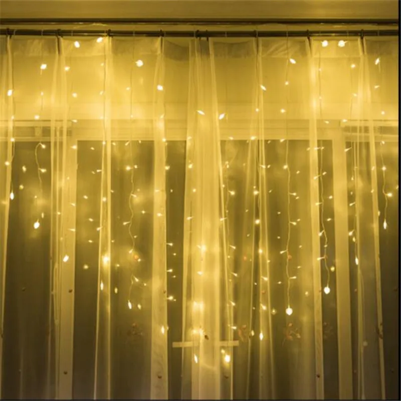 Led Christmas Lights 2M*1.5M Love Curtain Light AC 220V for Wedding Party Decoration LED Outdoor Decor | Лампы и освещение