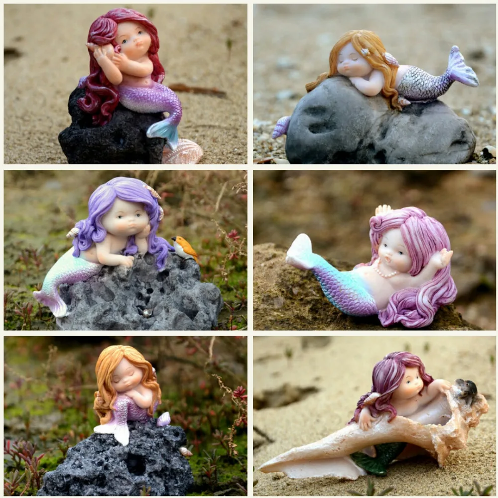 Силиконовая форма русалка 6 стилей для украшения торта помадка дочери моря милый