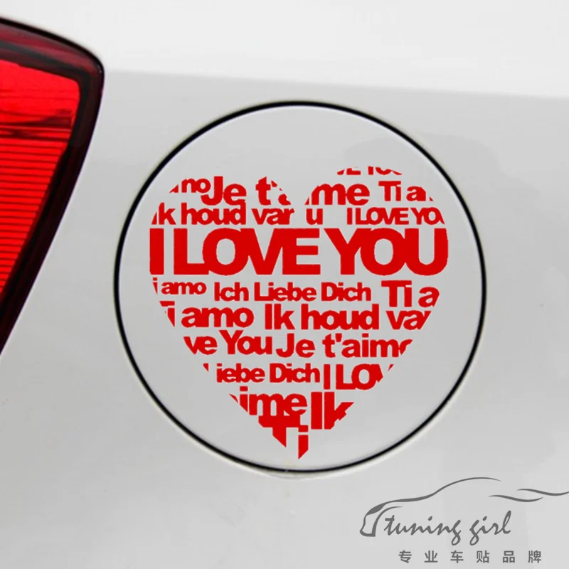 

Car Stickers I LOVE YOU Words Lovely Creative Decals Waterproof Auto Tuning Styling Vinyls 15cm 22cm D15