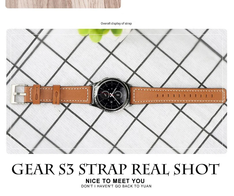 20 мм/22 мм кожаный ремешок для SAMSUNG Galaxy watch 46 мм 42 мм серии Sport S4/gear S2 classic gear S3 Смарт-часы ремешки для часов