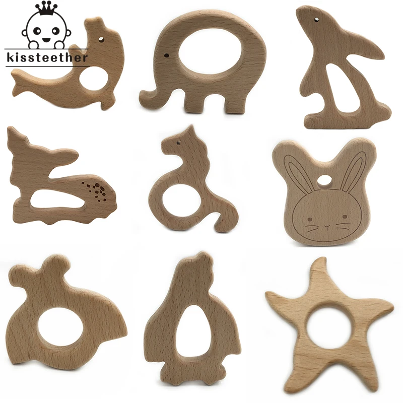 

Деревянные игрушки-прорезыватели из натурального дерева для младенцев, деревянные Прорезыватели для зубов для малышей, детские игрушки дл...