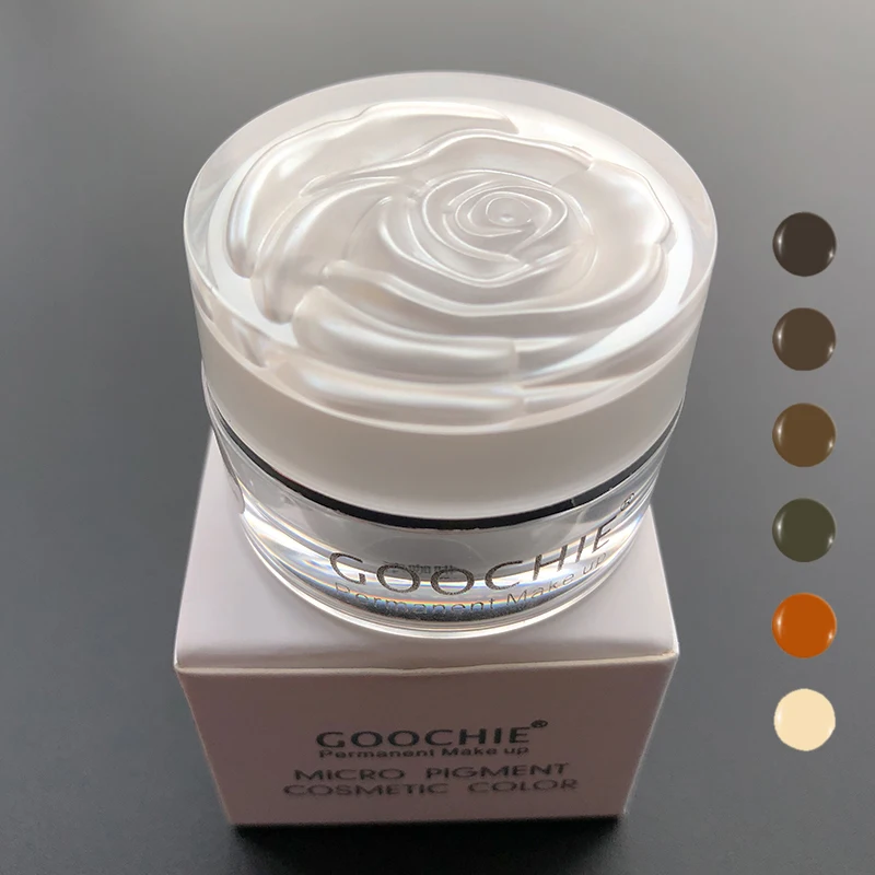 Goochie постоянный макияж для профессионального микроблейдинга бровей Татуировка паста пигмент Микро Пигмент 6 цветов доступны