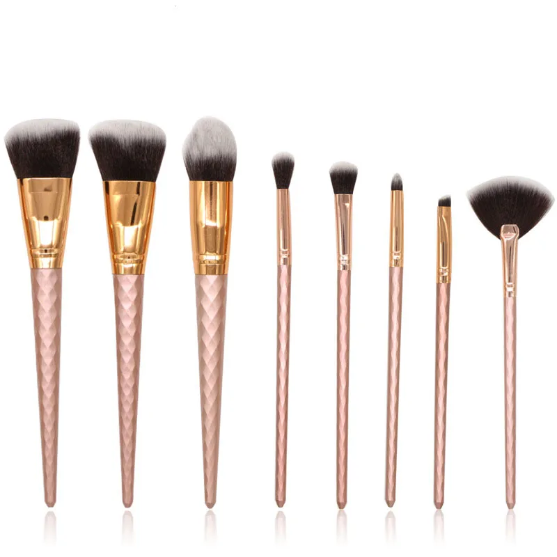 

8pcs Rose Gold Loose Unicorn Brush Foundation Blending Power Eyeshadow Brushes Set Cosmetic Beauty Make Up Brushes Tool Kit