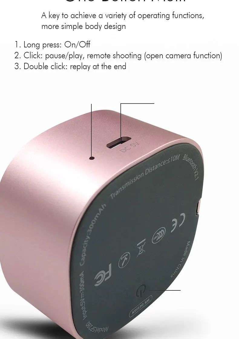 Mini Steel Bass Bluetooth Speaker Hifi Stereo Smart Portable Wireless Water Resistance Better With Microphone | Электроника