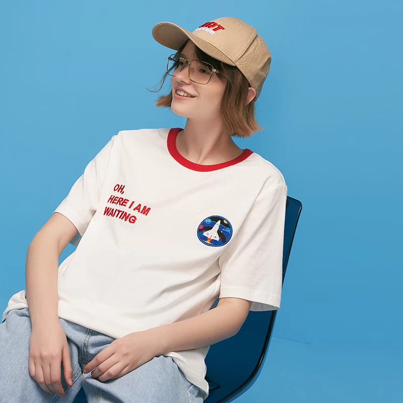 Toyouth Camisetas Mujer 2019 летние хлопковые футболки с буквенным принтом женские топы