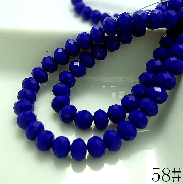 

Wholesale 100pcs Rondelle Faceted Crystal Glass jewelry loose Spacer Beads 6x4mm HA58
