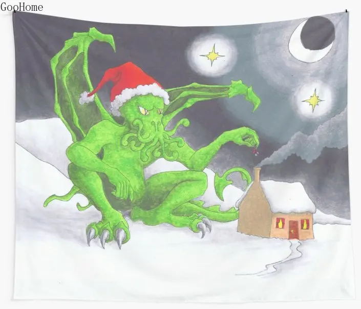 Great Cthulhu Рождественская настенная Гобеленовая накидка пляжное полотенце одеяло