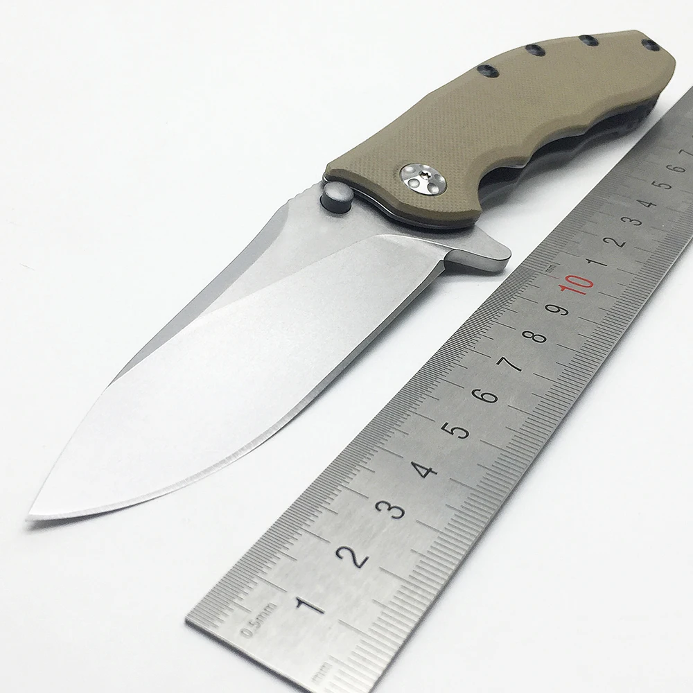 

BJL Tactical Folding Knife 9CR18MOV Blade G10 Titanizing Handle Survival Camping Knives Outdoor EDC Tools Ball Bearing OEM 0562