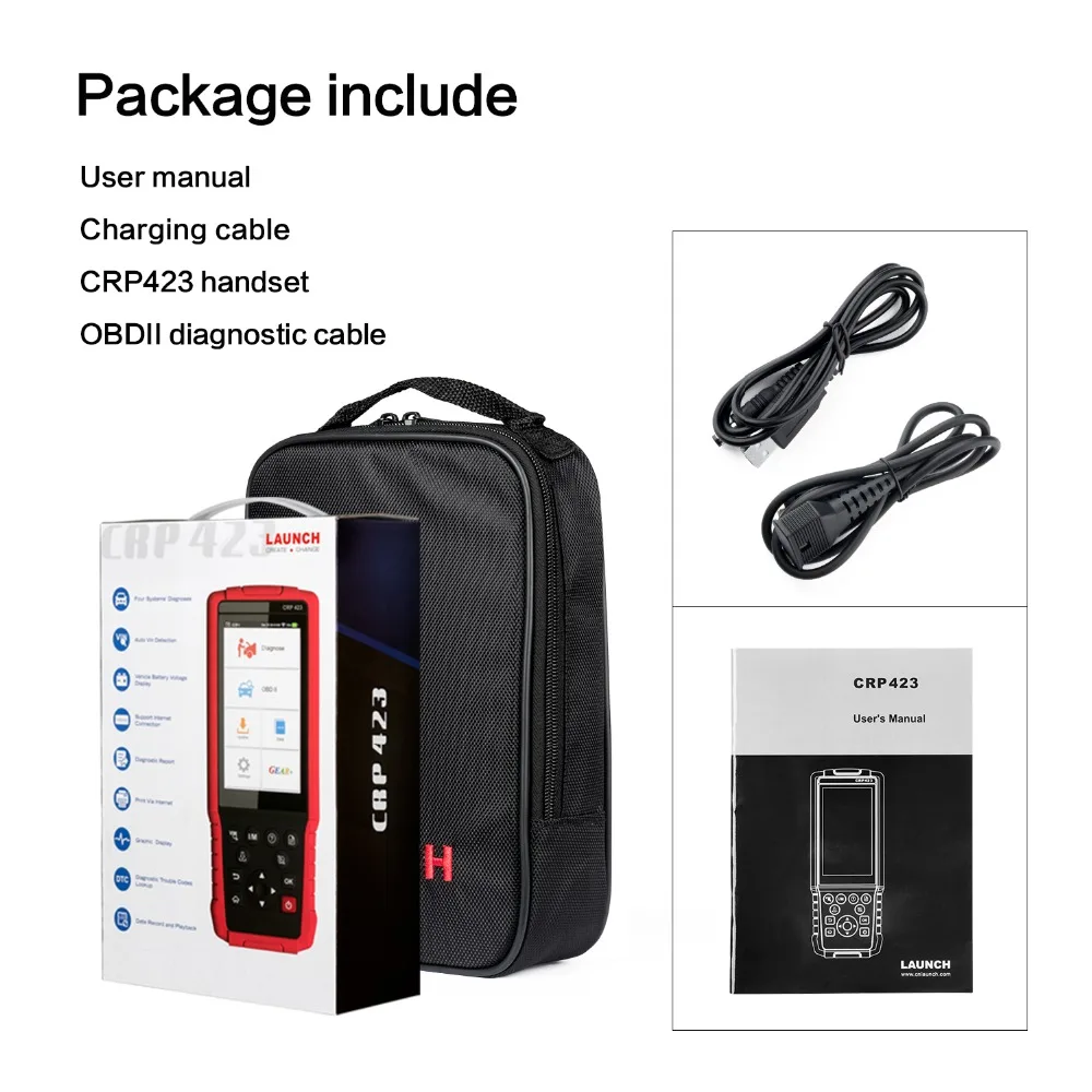 Старт X431 CRP423 OBD2 двигателя ABS воздушная подушка SRS на Бортовая Система диагностики