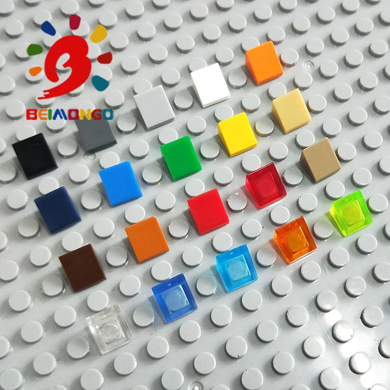 Бесплатная доставка! BEIMONGO блоки для черепицы 1x1x 2/3 строительный блок 300 шт. умные