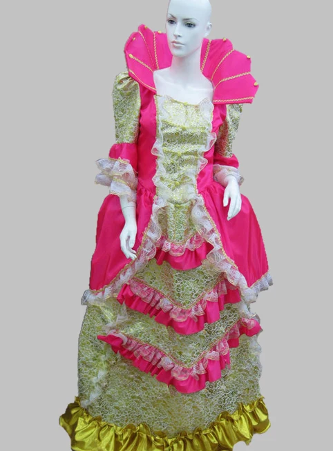 Стенд Воротник Рококо Европейский Суд Период Платье Сценический Костюм 6 Цвета