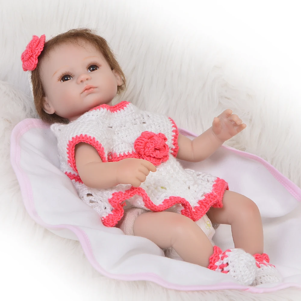 17 дюймов силиконовые куклы reborn Real Life baby Alive кукла горячая Распродажа Белая Кожа
