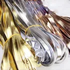 REGELIN 5 метров Золотая оплетка PU Кожаный ремешок фурнитура 58101520 мм плоский кожаный шнур веревка DIY Изготовление браслета ожерелья