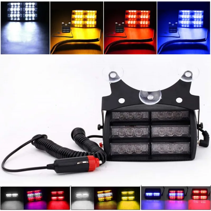 18 led Автомобильная вспышка светильник лобовое стекло аварийный мигающий
