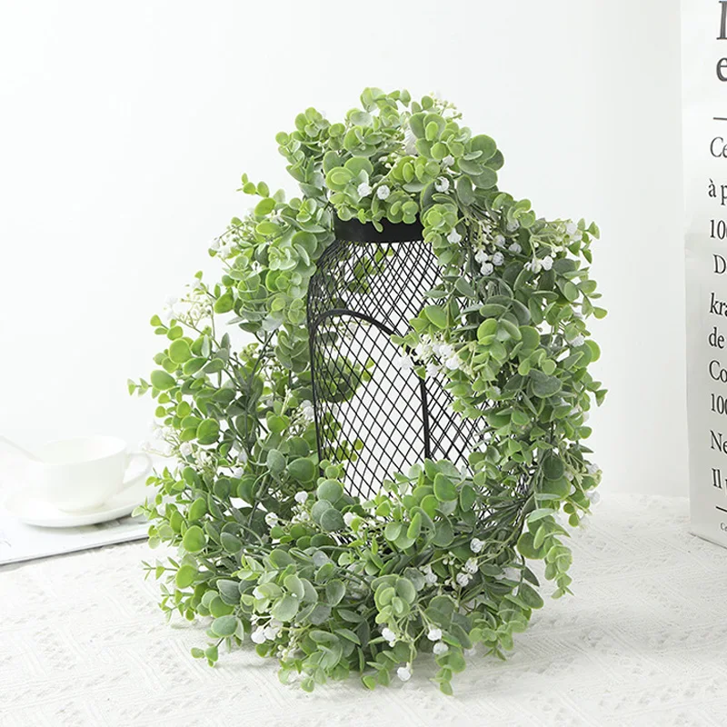 Полезный Искусственный завод ротанга Пластиковые листья эвкалипта лозы