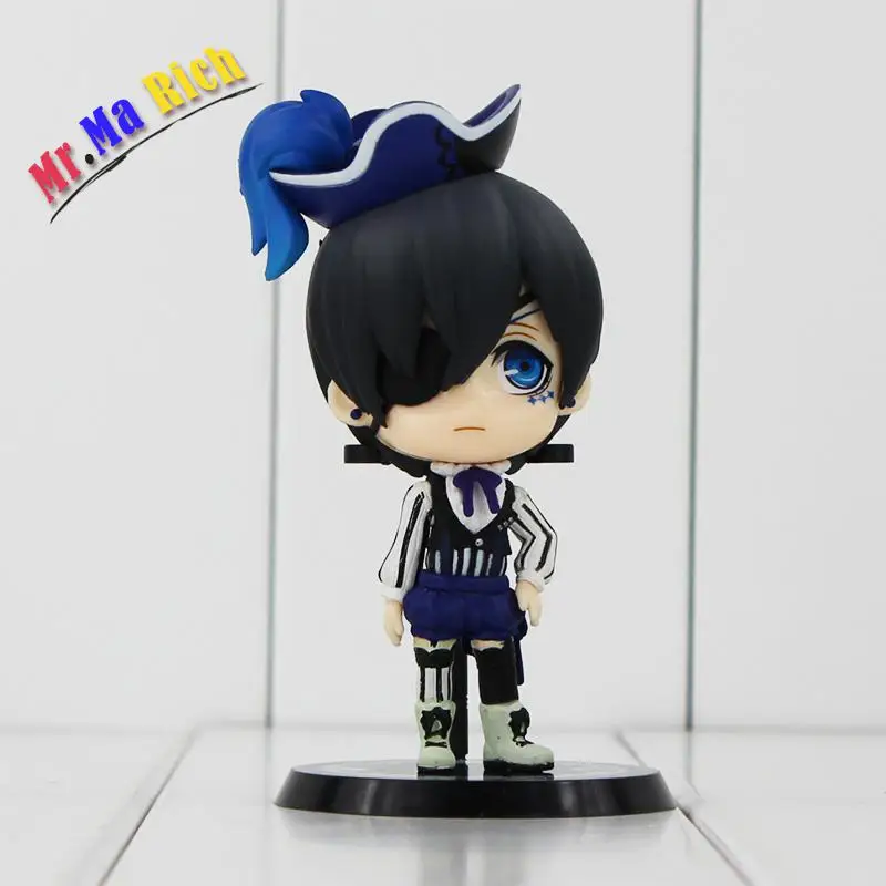 Cute Q версия 2 шт./лот 10 см Kuroshitsuji Ciel Sebastian mikaelissa ПВХ Фигурки Модель игрушки|Игровые