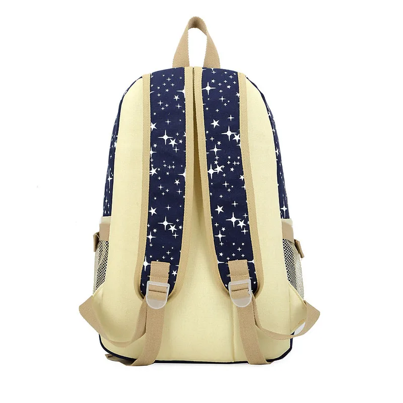 3 шт./компл. Для женщин рюкзак школьные ранцы принт со звездой обувь Симпатичные