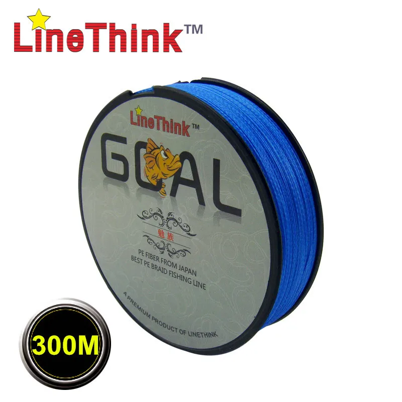 300 м бренд LineThink цель японская филаментная леска PE 4X плетеная рыболовная из ПЭ 6LB