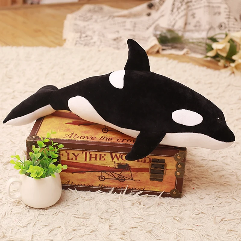 Кукла-Кит Подушка-Кит Orcinus orca черный и белый КИТ плюшевая игрушка кукла Акула дети