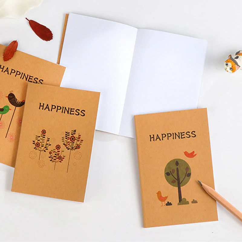 

Блокнот в стиле ретро с ручной росписью 1 шт., пустые скетчбук для студентов, Канцтовары для школы и офиса, товары для рукоделия