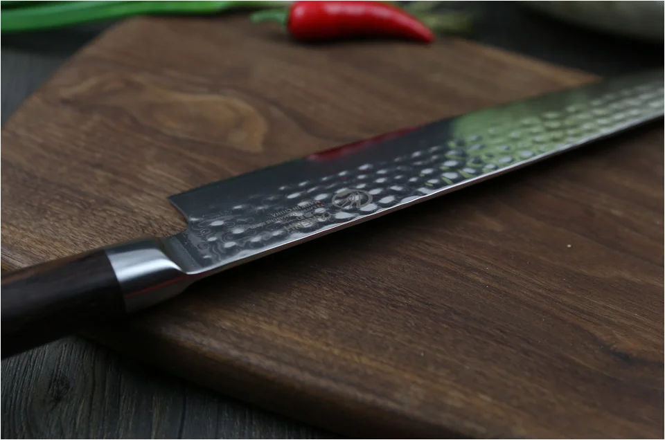YARENH нож шеф-повара Jananese steel cue сталь 10 дюймов Дамасские кухонные ножи нож кухонные инструменты кухонные аксессуары