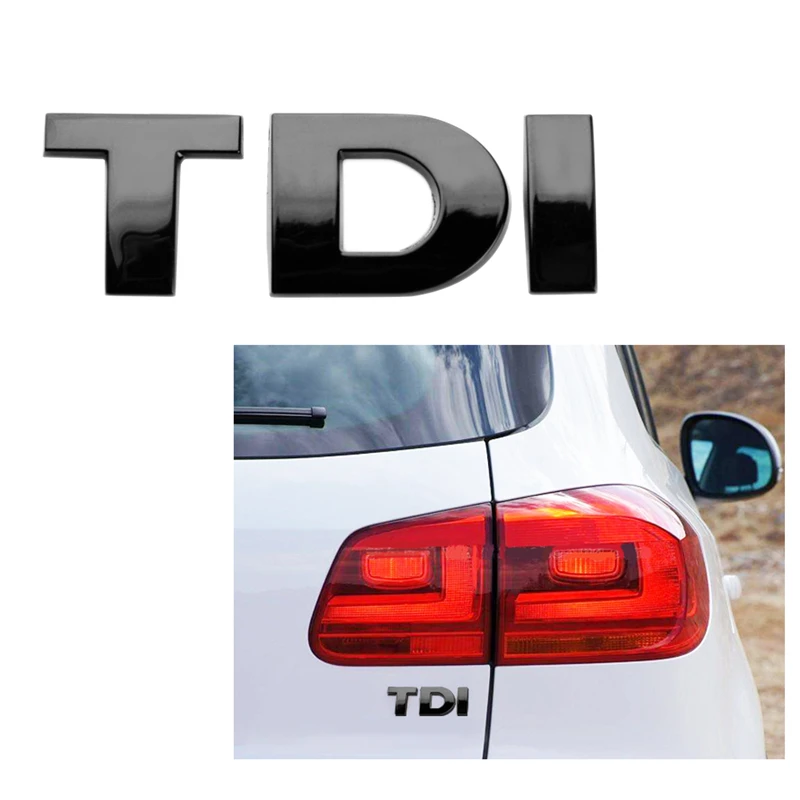 Автомобильный Стайлинг глянцевый черный TDI значок эмблема наклейка автомобиля наклейка для Golf 6 7 Jetta Passat MK6 MK7 Авто украшения аксессуары