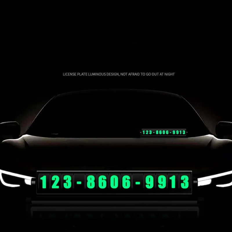 Светящаяся Автомобильная Временная парковочная карта мини фигурка вращающийся