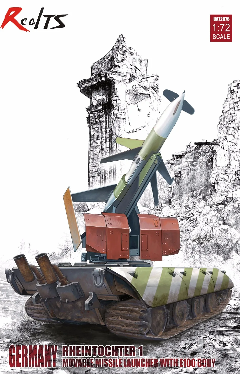 RealTS Modelcollect UA72076 1/72 Германия Rheintochter 1 подвижная ракетная запуска | Игрушки и хобби