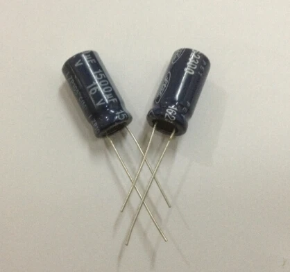 Алюминиевый электролитический конденсатор 16 В 1500 мкФ 10 шт. 10*20 мм - купить по