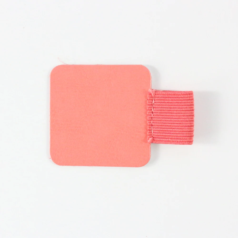 square orange Domikee классический милый Радужный цвет офисный школьный кожаный эластичный держатель для ручек аксессуары для ноутбуков канцелярские принадлежности, 2 шт - Цвет: square orange