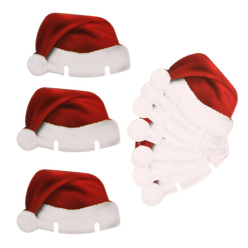 10 шт. рождественские бокал для шампанского Кепки Рождество вечерние ужин чаша