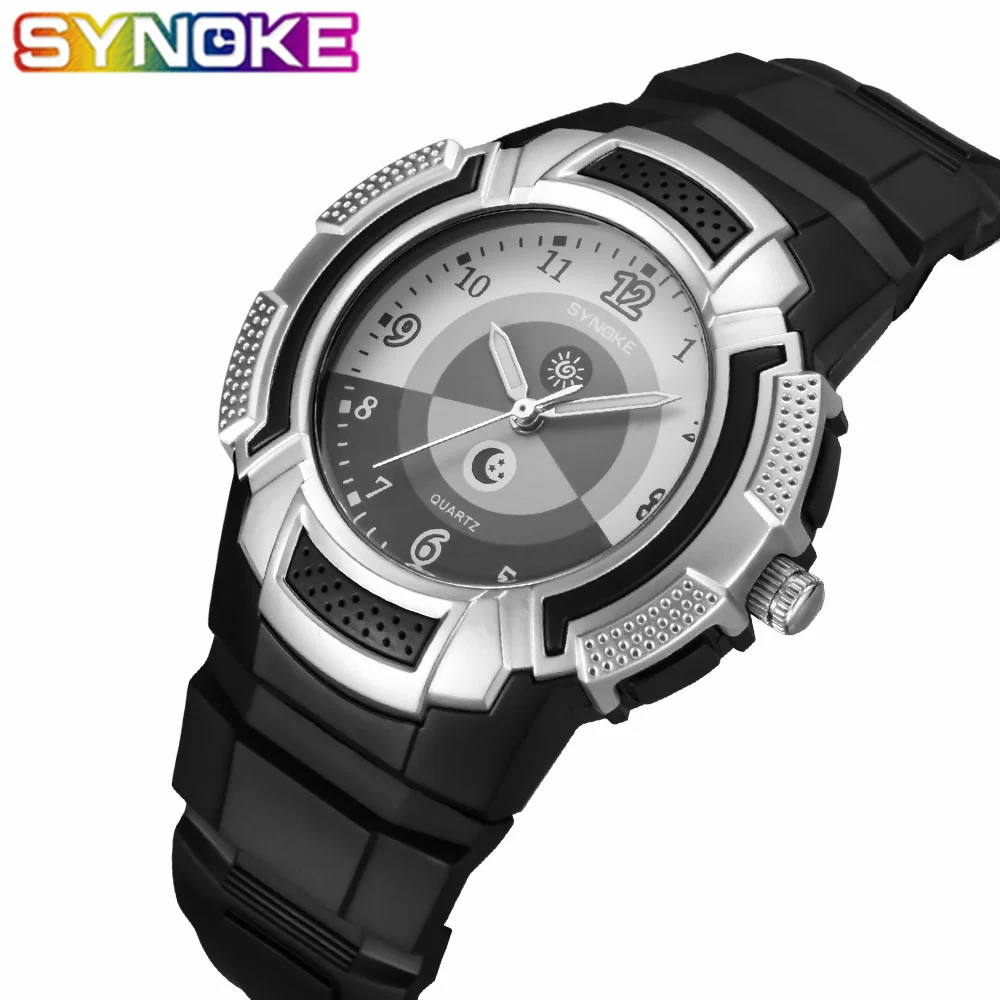 SYNOKE детские часы для мальчиков 50 м водонепроницаемые кварцевые наручные и