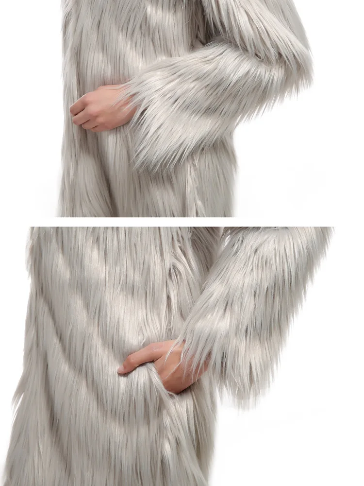 Новая женская куртка из искусственного лисьего меха зимняя теплая меховая шуба