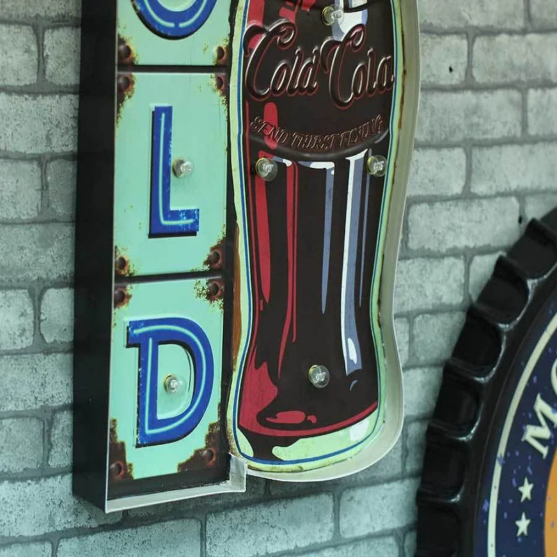 Винтажный светодиодный неоновый Световой короб Cerveja винтажная декоративная