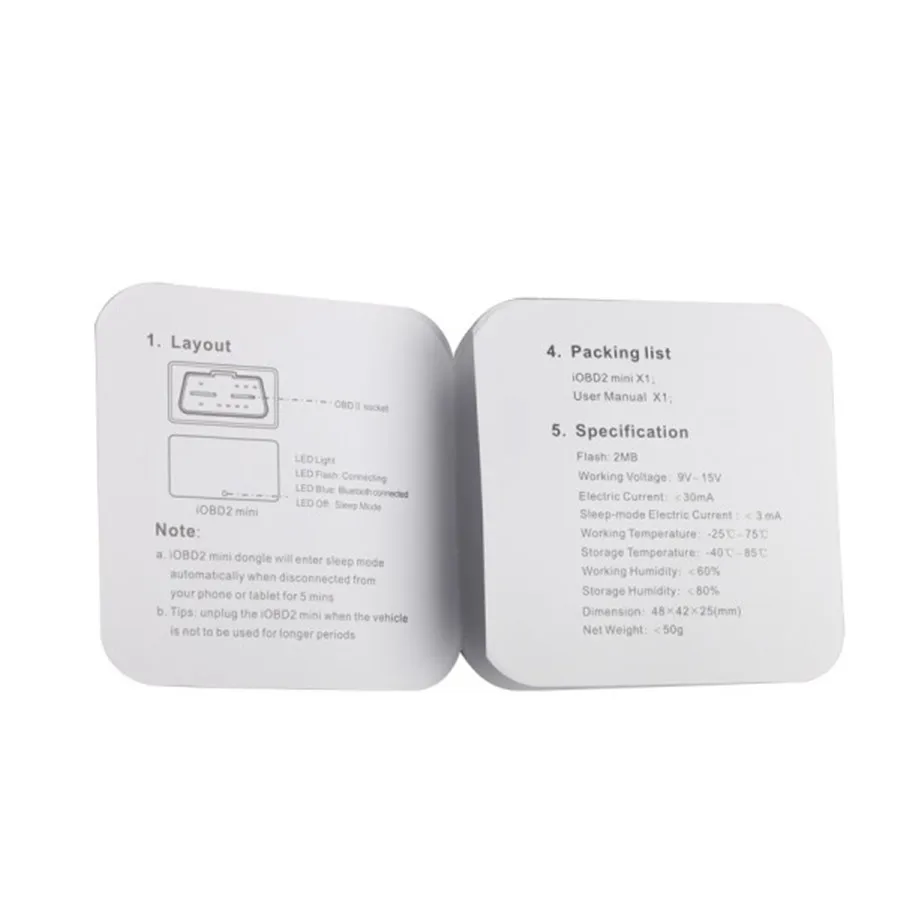 XTOOL iOBD2 Mini OBD2 EOBD Scanner Support Bluetooth 4.0 for iOS and Android | Автомобили и мотоциклы
